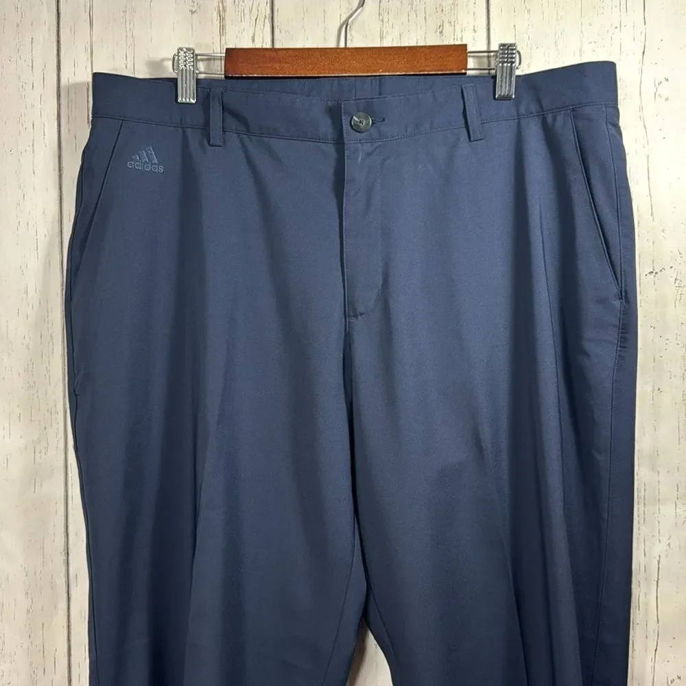 Adidas Climate Mens Pants 38X34 Chino Golf Breathable Stretch Blue Casual Pants